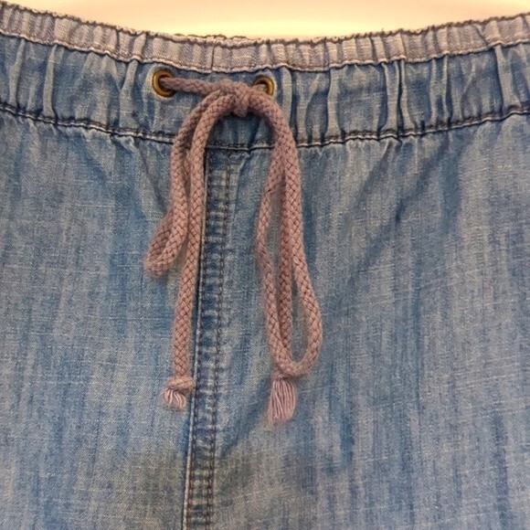 Life in Progress Denim Chambray Joggers Drawstring Pockets Pants S - Picture 8 of 9